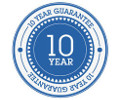 10 year guarantee on all materials